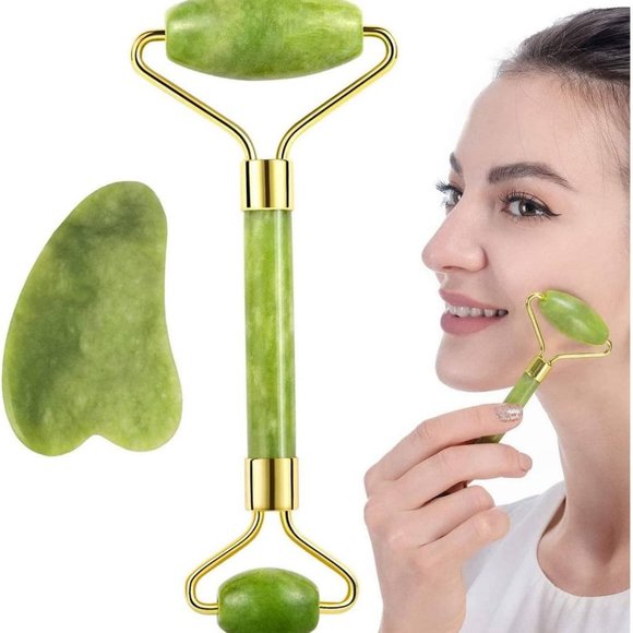 Other - (3 pcs) Jade Roller, Gua Sha Massage Set, Beauty Gifts Sets for Women